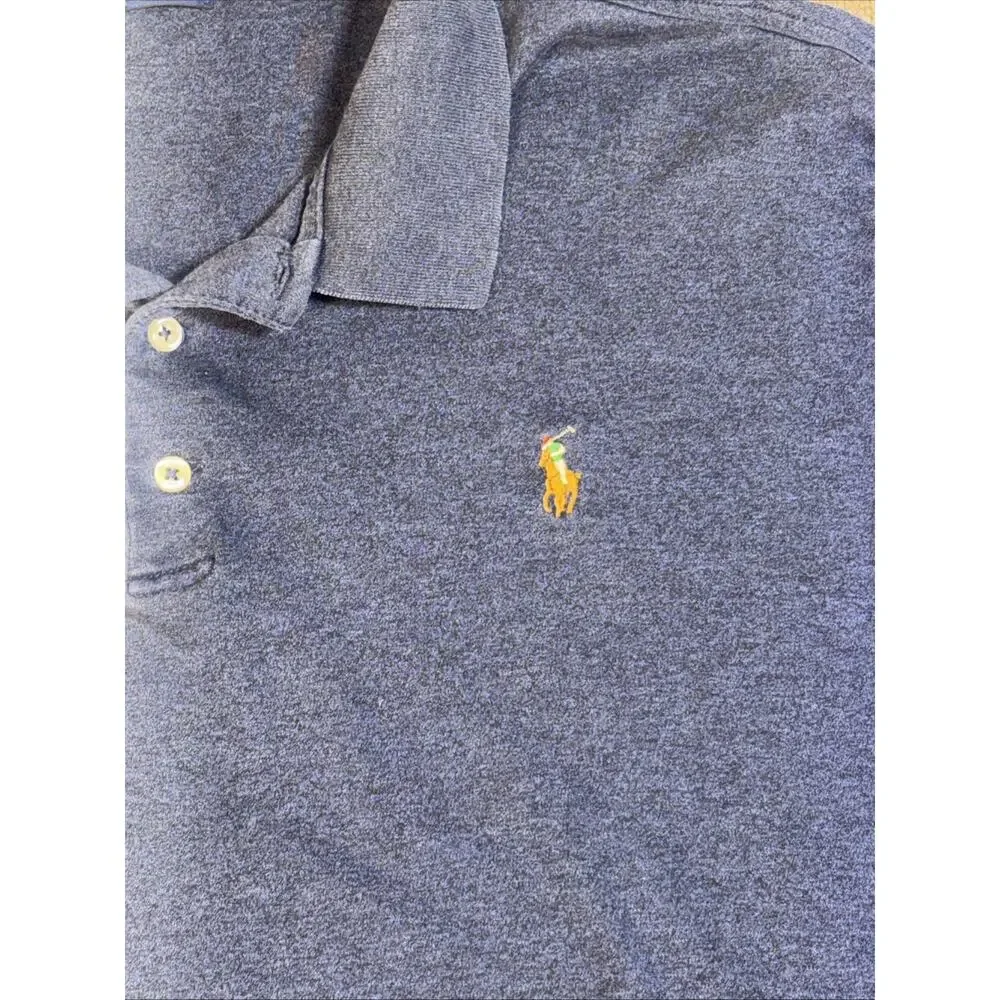 Polo Ralph Lauren Polo Shirt Mens XL Short Sleeve Blue Flesh Pony Classic Fit